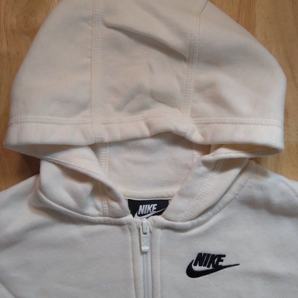 Nike Logo Zipper Hoodie Sweatshirt Heather